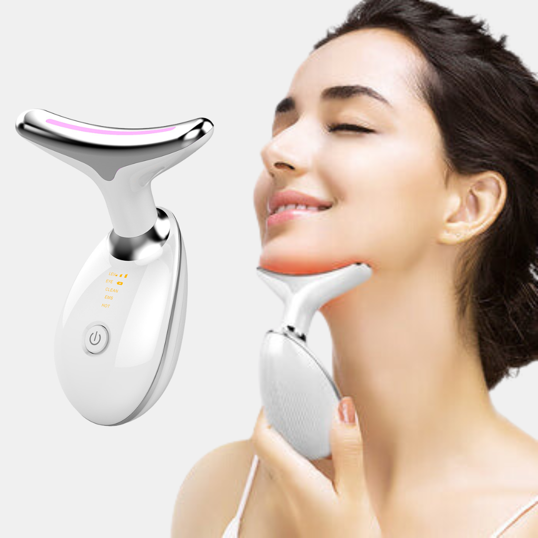 EMS-Thermal-Nacken-Lifting-Massagegerät | LED Gesichtsbehandlung & Nackenlifting