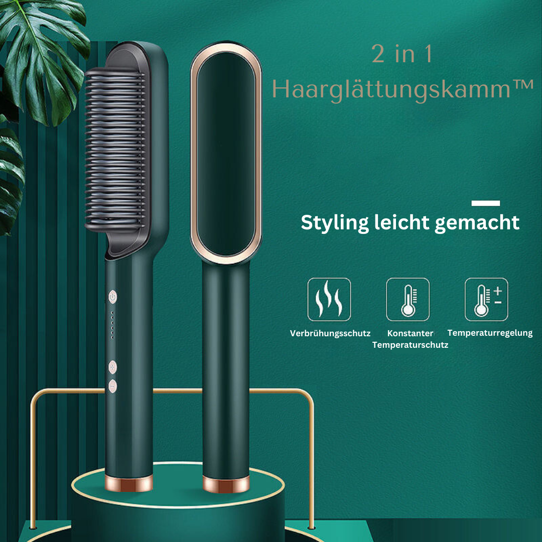 2 in 1 Haarglättungskamm™ | Für seidiges, glänzendes Haar