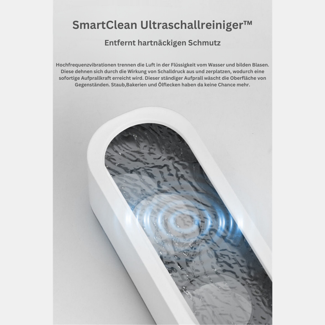 SmartClean Ultraschallreiniger™ | Brillante Schmuck- und Brillenreinigung