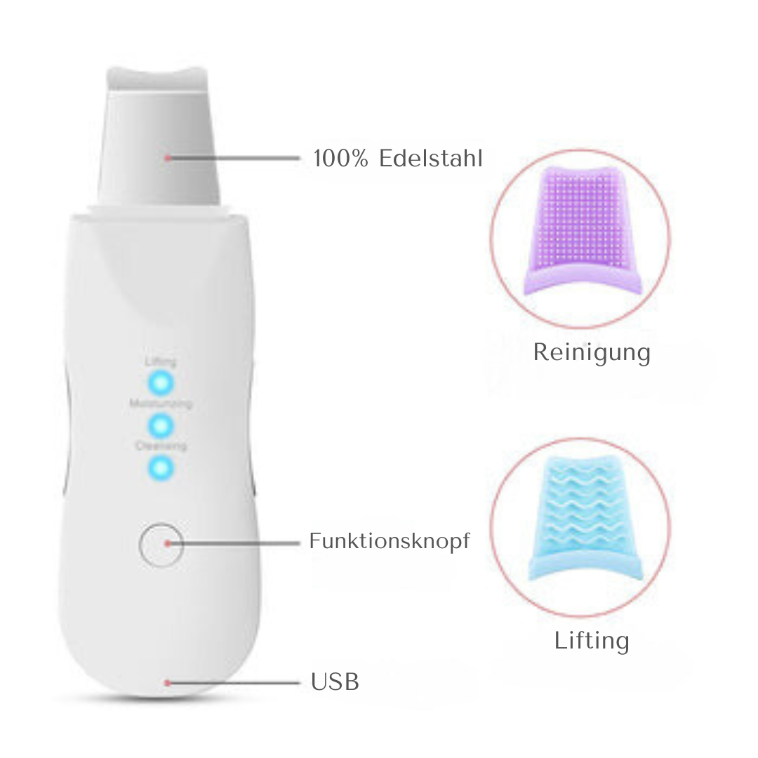 Ultraschall Hautschaber | Intensive Tiefenreinigung für Deine Skincare-Routine