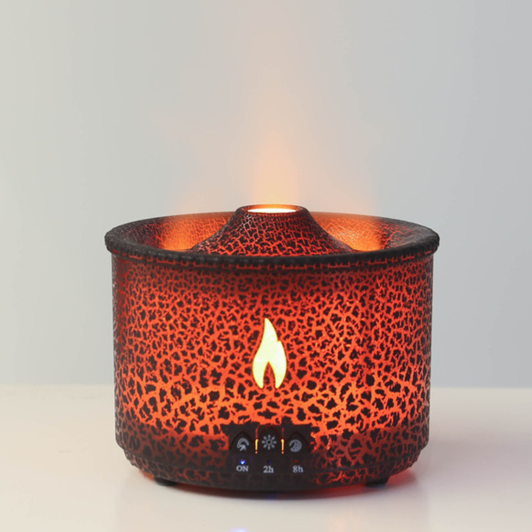 Vulkan Luftbefeuchter mit Aromaöl-Diffuser und LED-Beleuchtung